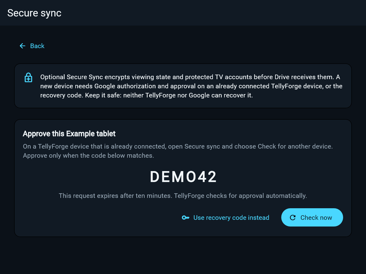 Connect your next device in TellyForge using example data